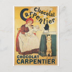 Chocolate Carpentier Vintage Hot Chocolate Werbeku Postkarte