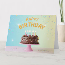 Chocolate Celebration Cake – Happy Birthday Card Dankeskarte