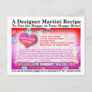Chocolate Cherry Valentine Martini Rezept Postkart Postkarte