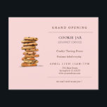 Chocolate Chip Bakery Grand Opening Flyer<br><div class="desc">Bakery Grand Eröffnung Einladung mit Aquarell Schokolade Chip Cookie Turm.</div>