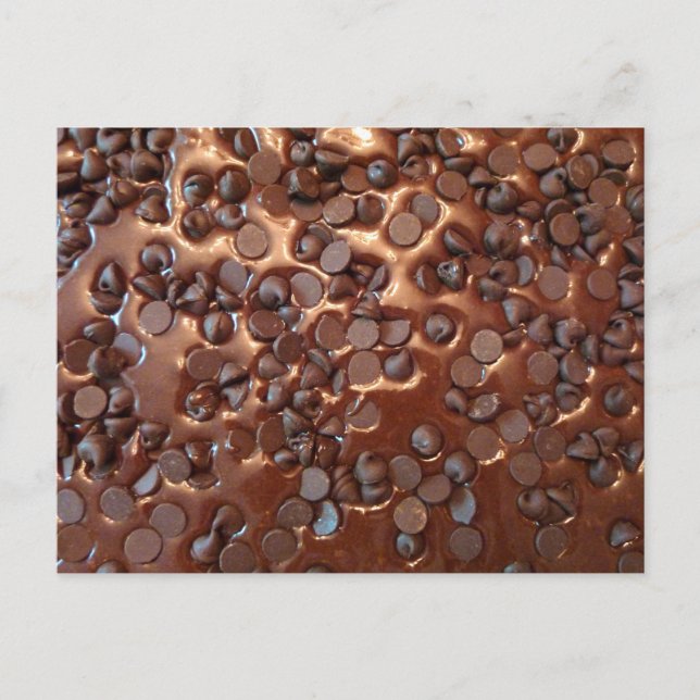 Chocolate Chip Brownies Postkarte (Vorderseite)
