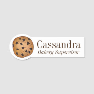 Chocolate Chip Cookie Bäckerei Backbäckerei Koch Namensschild