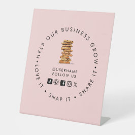 Chocolate Chip Cookie Bakery Social Media folgen Sockelschild