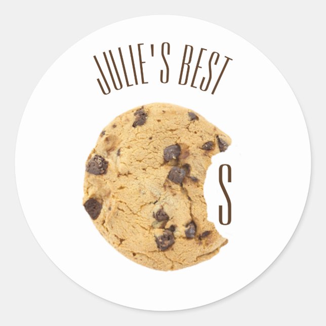 Chocolate Chip Cookie Bite Runder Aufkleber (Vorderseite)