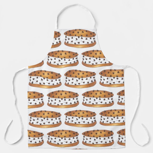 Chocolate Chip Cookie Chipwich Ice Cream Sandwich Schürze (Vorderseite)