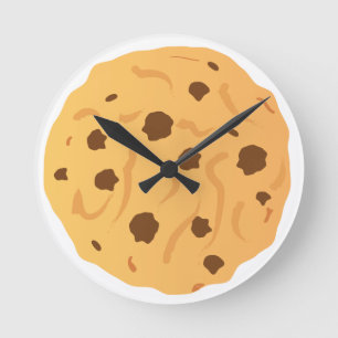 Chocolate Chip Cookie Clock Runde Wanduhr