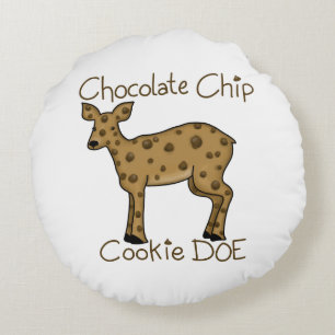 Chocolate Chip Cookie Doe Rundes Kissen