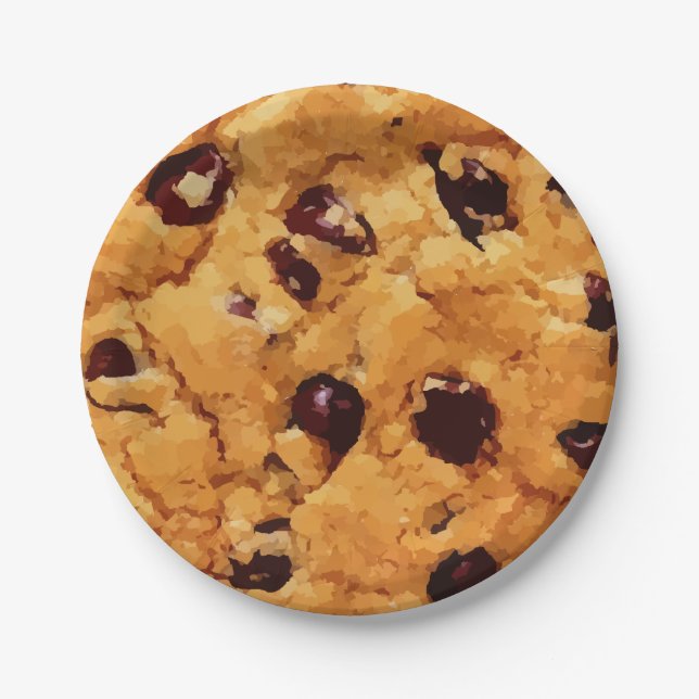 Chocolate Chip Cookie Funny Birthday Party Pappteller (Vorderseite)