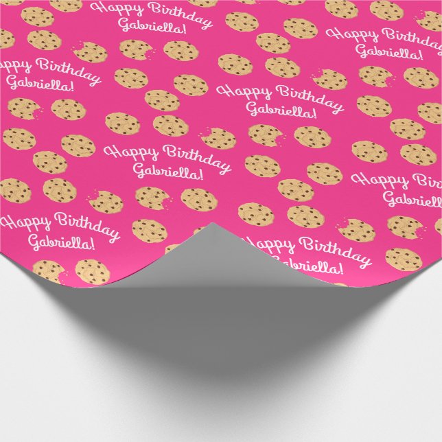 Chocolate Chip Cookie Geburtstagsparty Geschenkpapier (Ecke)