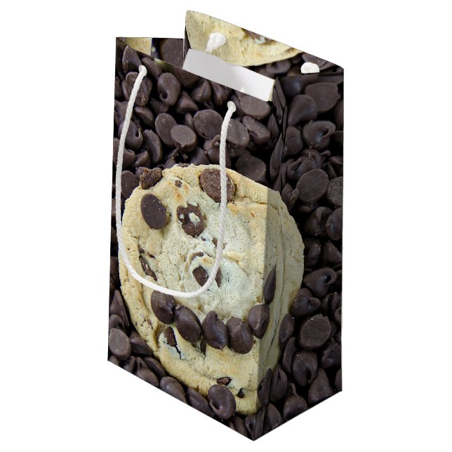Chocolate Chip Cookie Glück Kleine Geschenktüte (Rückseite Schrägansicht)