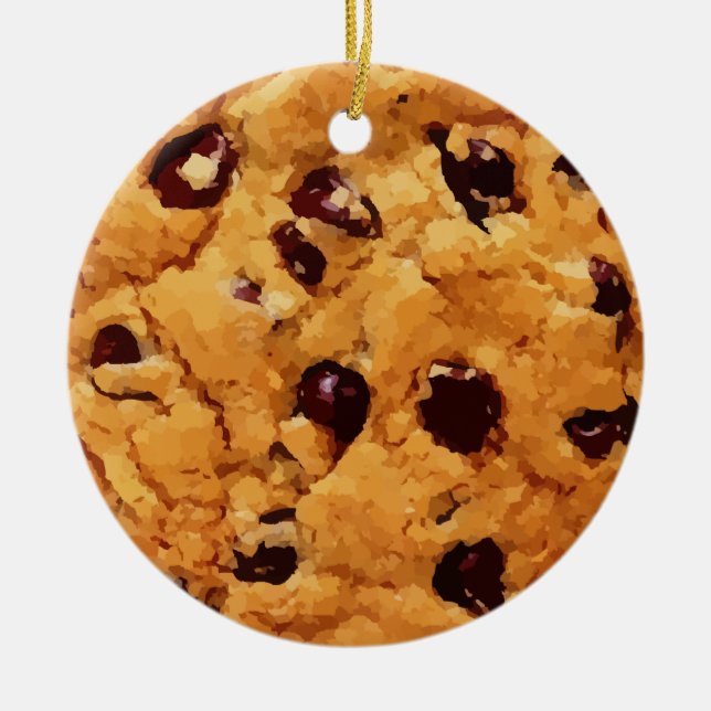 Chocolate Chip Cookie Image Keramik Ornament (Vorne)