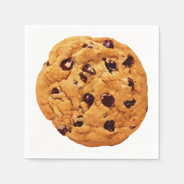 Chocolate Chip Cookie Image Serviette (Vorderseite)