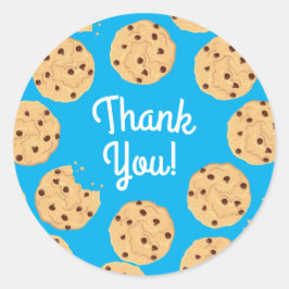 Chocolate Chip Cookie Kinder 1. Geburtstag Party B Runder Aufkleber