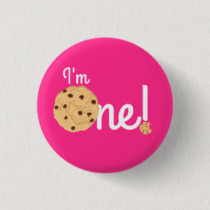 Chocolate Chip Cookie Kinder 1. Geburtstag Party R Button