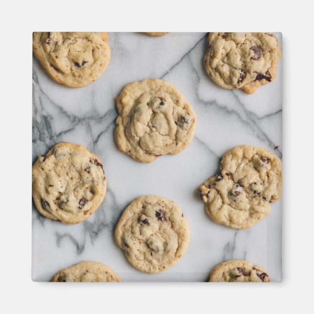 Chocolate Chip Cookie Pattern Foto Magnet (Vorne)