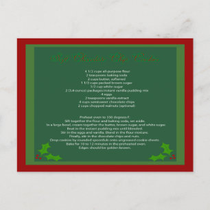 Chocolate Chip Cookie Rezept Postkarte