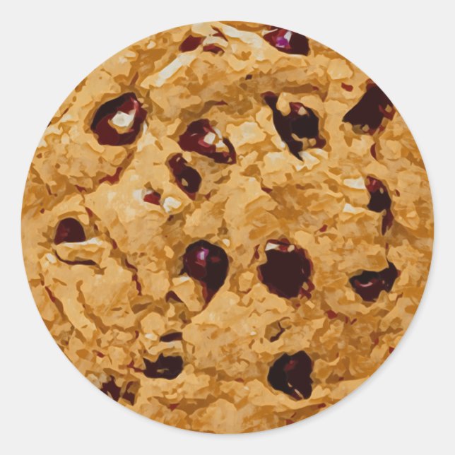 Chocolate Chip Cookie Runder Aufkleber (Vorderseite)