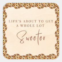 Chocolate Chip Cookie Shower Favor Tag