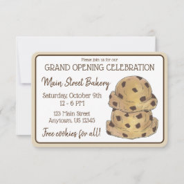 Chocolate Chip Cookie Teig Bäckerei Grand Opening Einladung