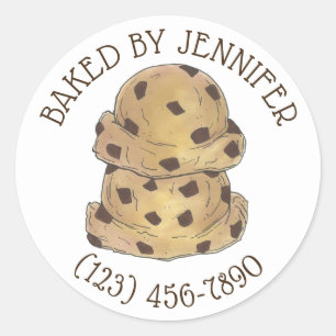 Chocolate Chip Cookie Teig Backwaren Konditorei Ko Runder Aufkleber