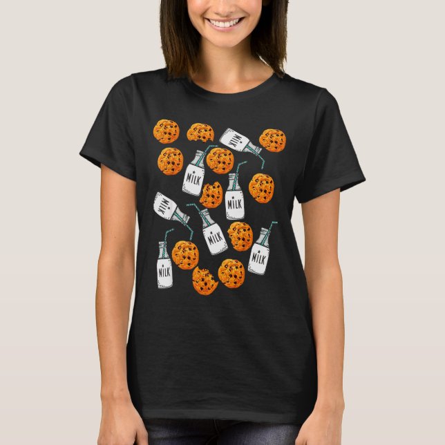 Chocolate Chip Cookies And Milk Funny Costume  T-Shirt (Vorderseite)