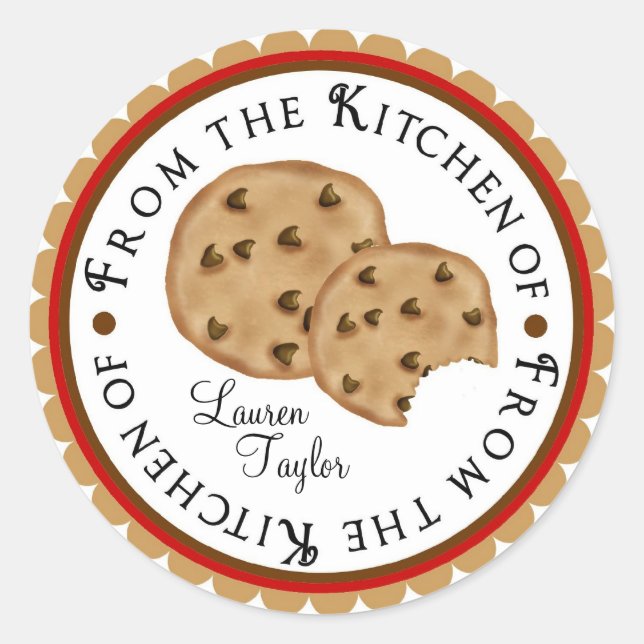 Chocolate Chip Cookies Kitchen Stickers (Vorderseite)
