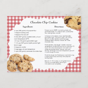 Chocolate Chip Cookies Rezept Postkarte
