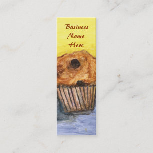 Chocolate Chip Muffin Lesezeichen Business Card Mini Visitenkarte