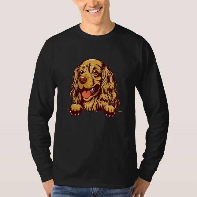 Chocolate Cocker Spaniel Dog  Puppy Animal  Dog T-Shirt (Vorderseite)