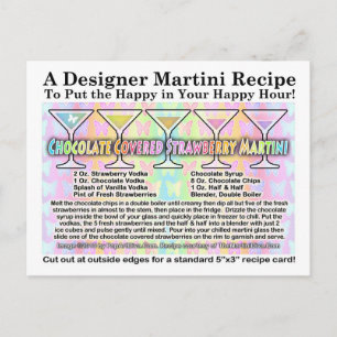 Chocolate Covered Strawberry Martini Rezept Postca Postkarte