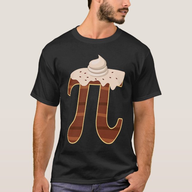Chocolate Cream Pi Day Pie Math Foodie Pun Nerd T-Shirt (Vorderseite)