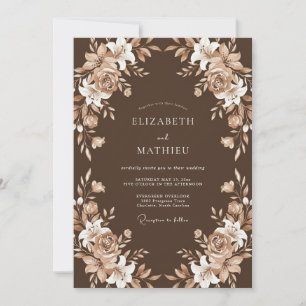Chocolate Cream Rose Hochzeit Einladung