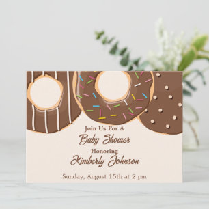 Chocolate-Donut-Delight-Baby-Shower-Einladung Einladung