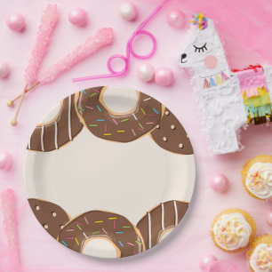 Chocolate Donut Delight Pappteller