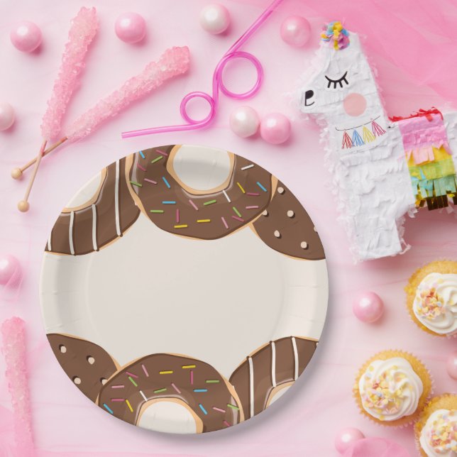 Chocolate Donut Delight  Pappteller (Party)
