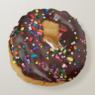 Chocolate Donut Novelty Rundes Kissen