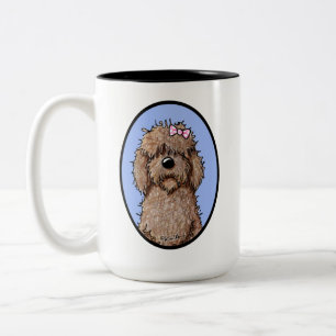 Chocolate Doodle Girl Goldendoodle Dog Tasse
