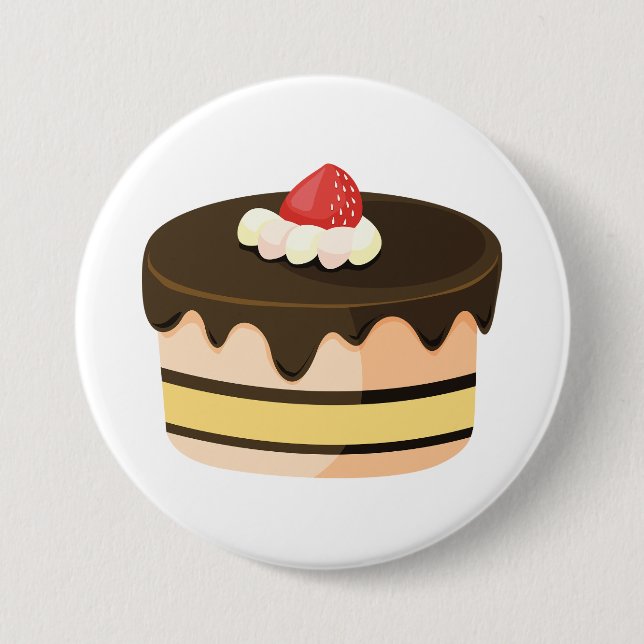 Chocolate Drip Cake with Strawberry Button (Vorderseite)