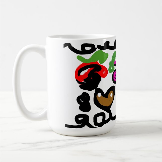 Chocolate Erdbeeren Valentinstag  Kaffeetasse (Links)