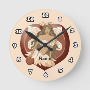 Chocolate Fairy Runde Wanduhr