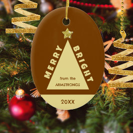Chocolate-Familienfoto Minimalistisches Erinnerung Keramik Ornament