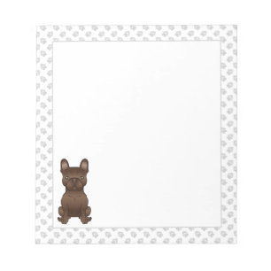 Chocolate Französische Bulldogge / Französische Bu Notizblock
