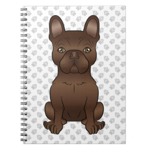 Chocolate Französische Bulldogge / Französische Bu Notizblock