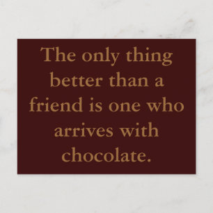 Chocolate Friendship Postcard Motivation Postkarte