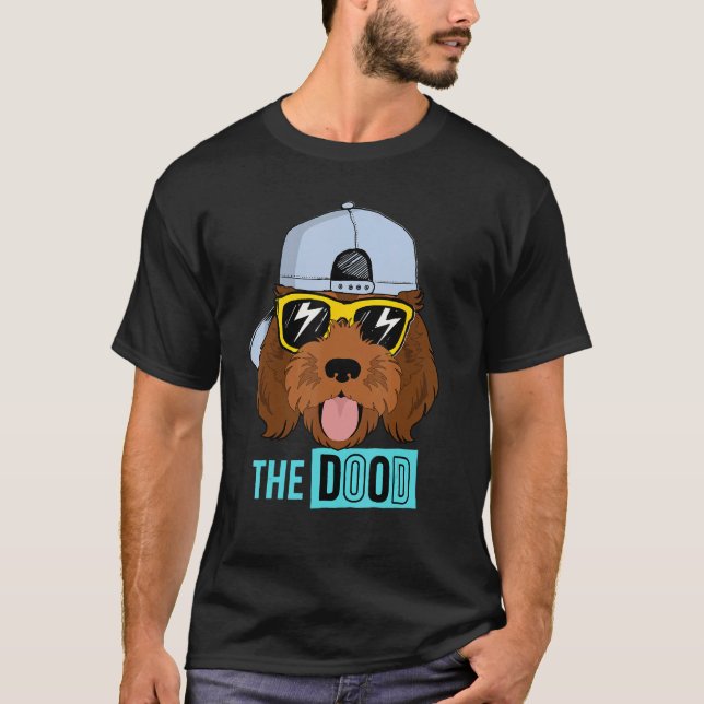 Chocolate Golden Doodle Dog The Dood Brown Goolden T-Shirt (Vorderseite)