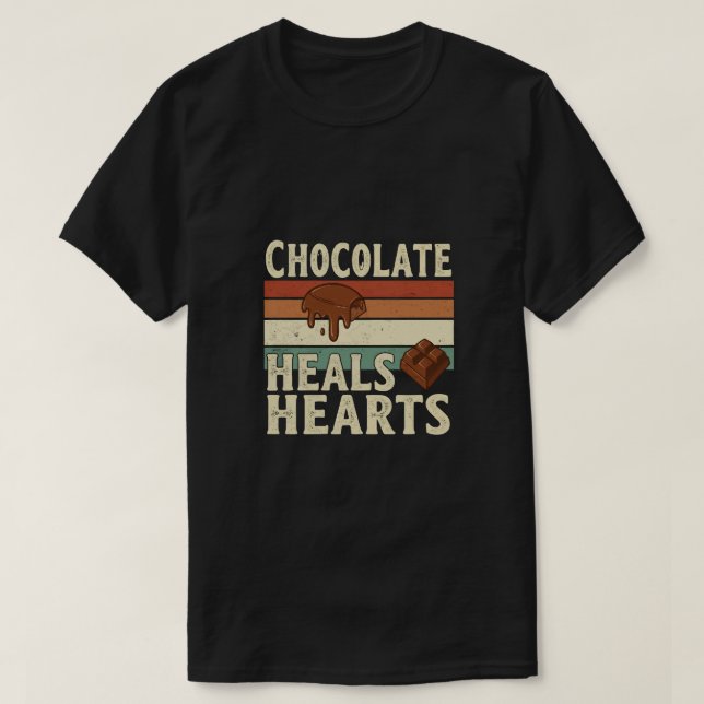 Chocolate Heals Hearts Tee (Design vorne)