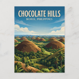 Chocolate Hills Philippinen Postkarte