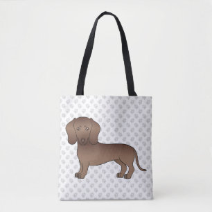 Chocolate Kurzhaar-Dachshund-Cartoon-Hund & Pfoten