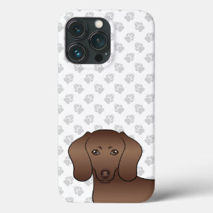 Chocolate Kurzhaar-Dachshund-Cartoon-Hund & Pfoten Case-Mate iPhone Hülle