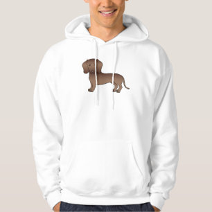 Chocolate Kurzhaar-Dachshund Süßer Cartoon-Hund Hoodie